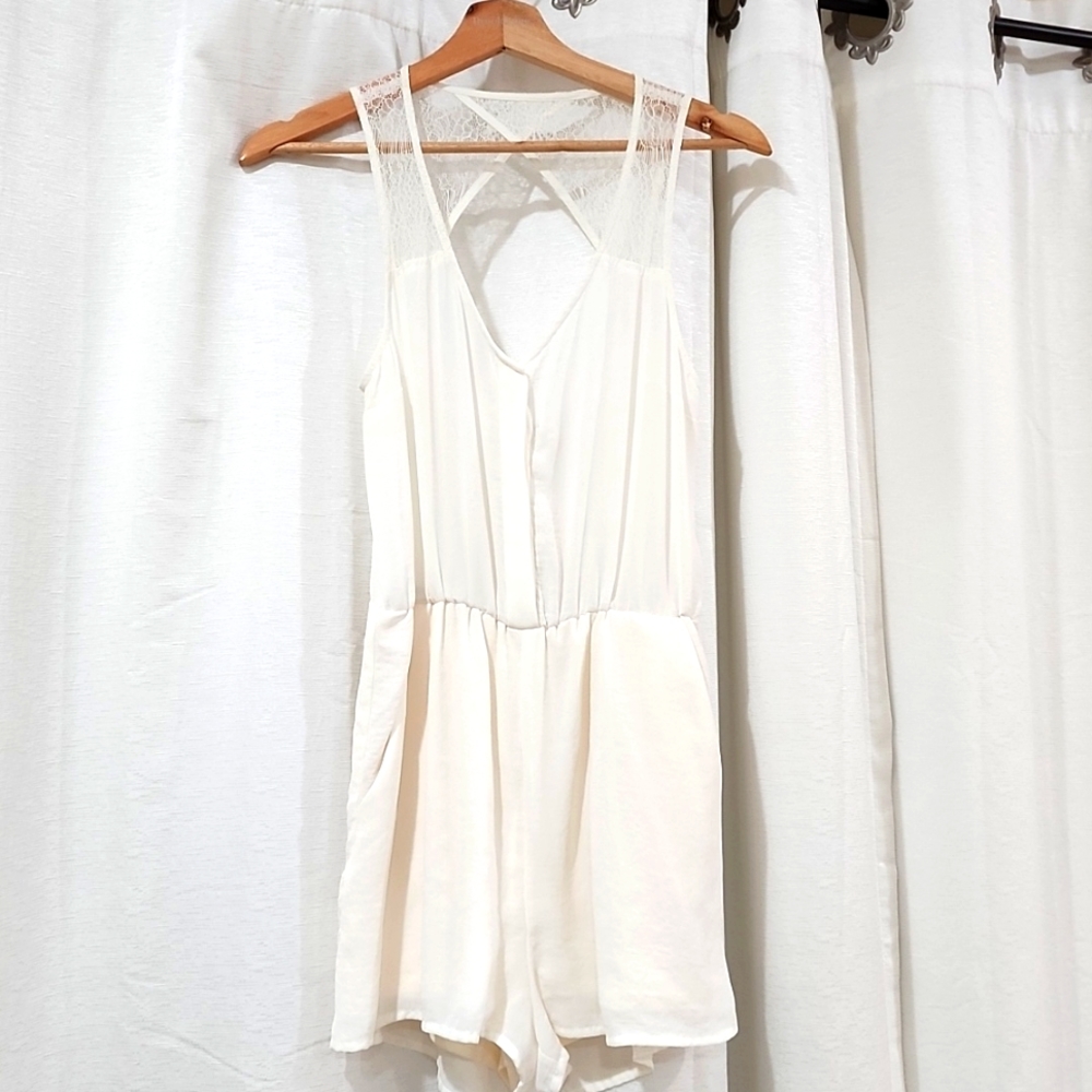 H&M Divided White Rompers, Size 4
